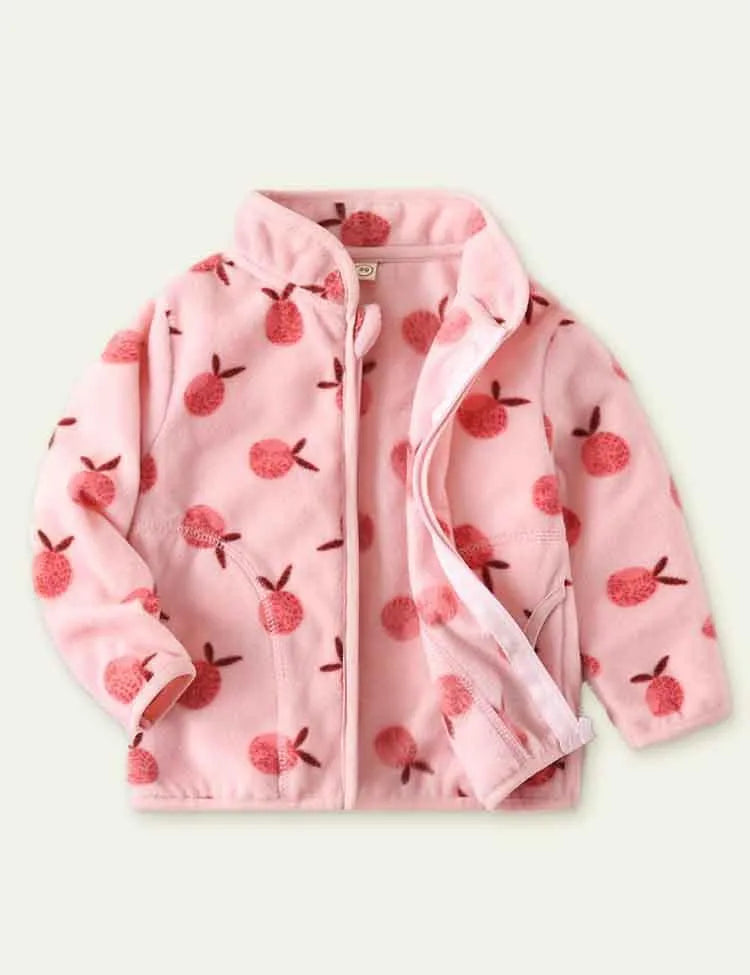 Cartoon Print Polar Fleece Jacket - Mini Taylor