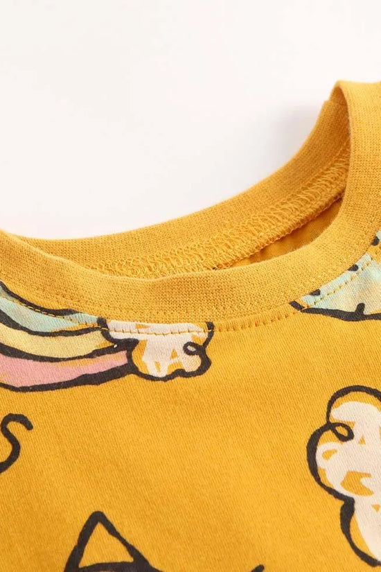 Cat Rainbow Printed Dress - Mini Taylor