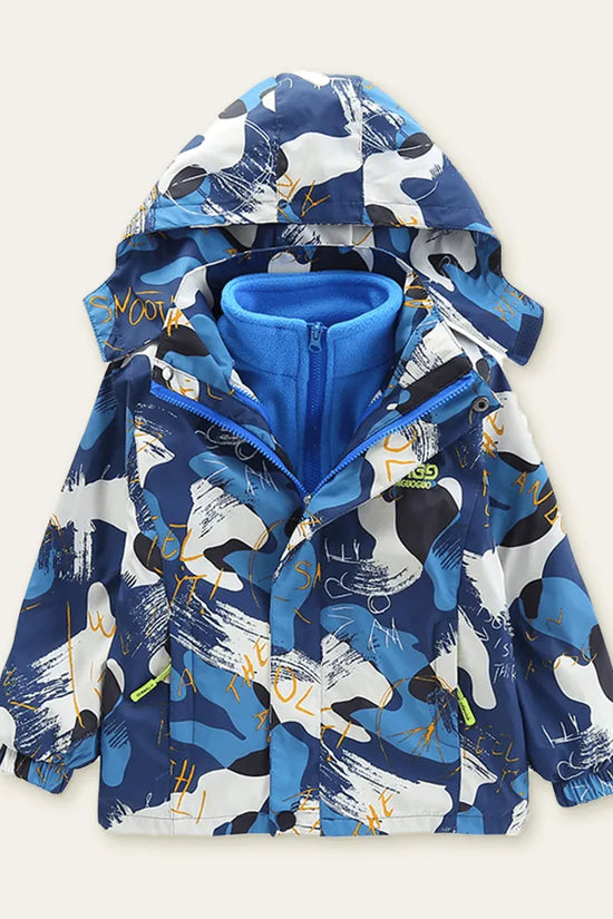 Children's Full Printed 3-in-1 Zipper Jacket - Mini Taylor