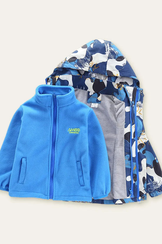 Children's Full Printed 3-in-1 Zipper Jacket - Mini Taylor