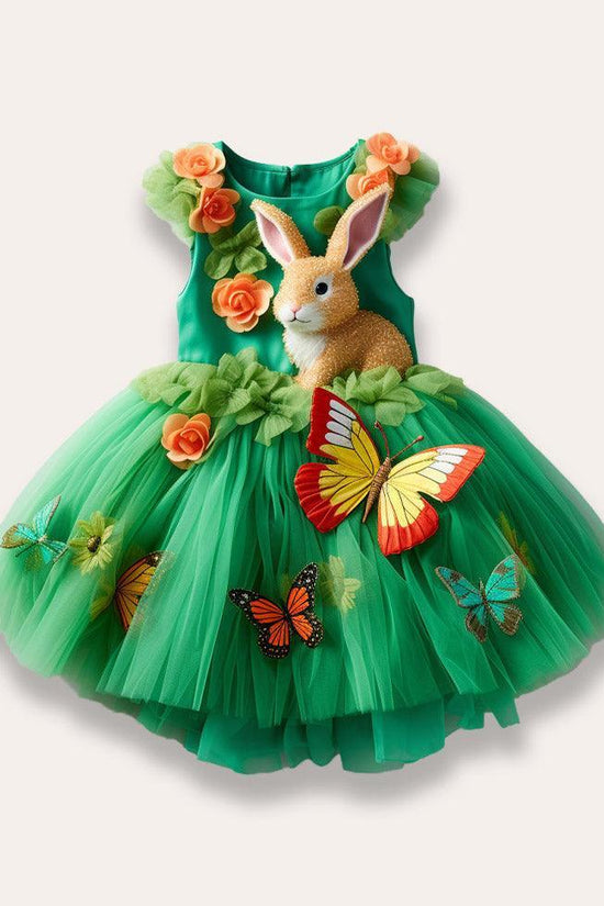 Clearance Sale - Easter Bunny&Butterfly Embroidery Tulle Dress - Mini Taylor
