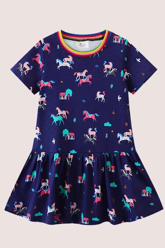 Cloud Unicorn Print Dress - Mini Taylor