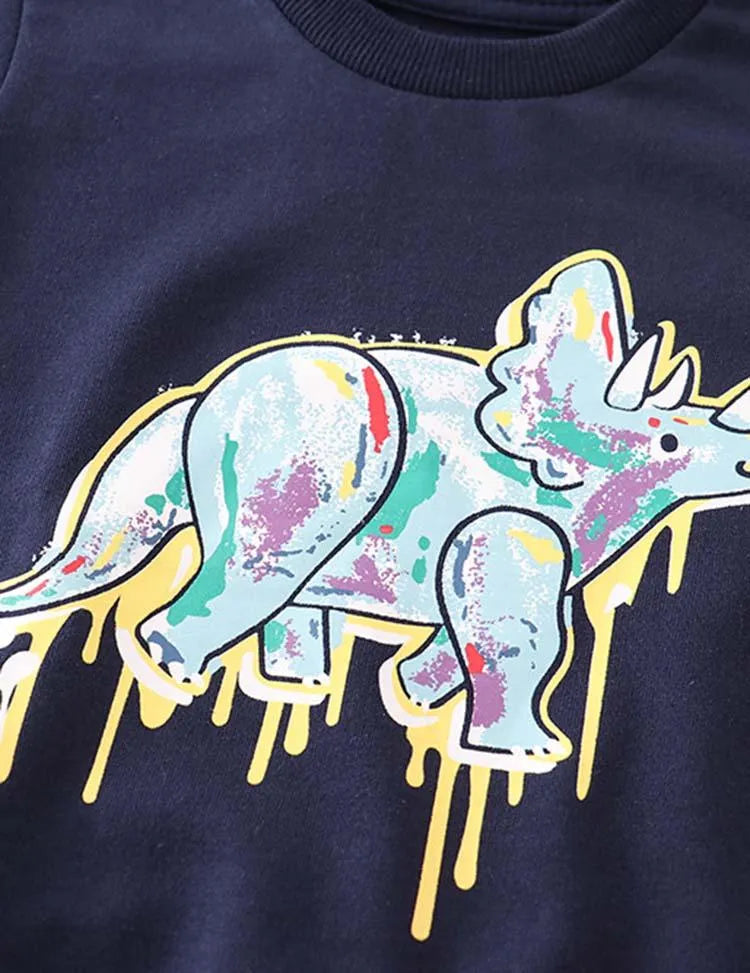 Cute Dinosaur Printed Sweatshirt - Mini Taylor