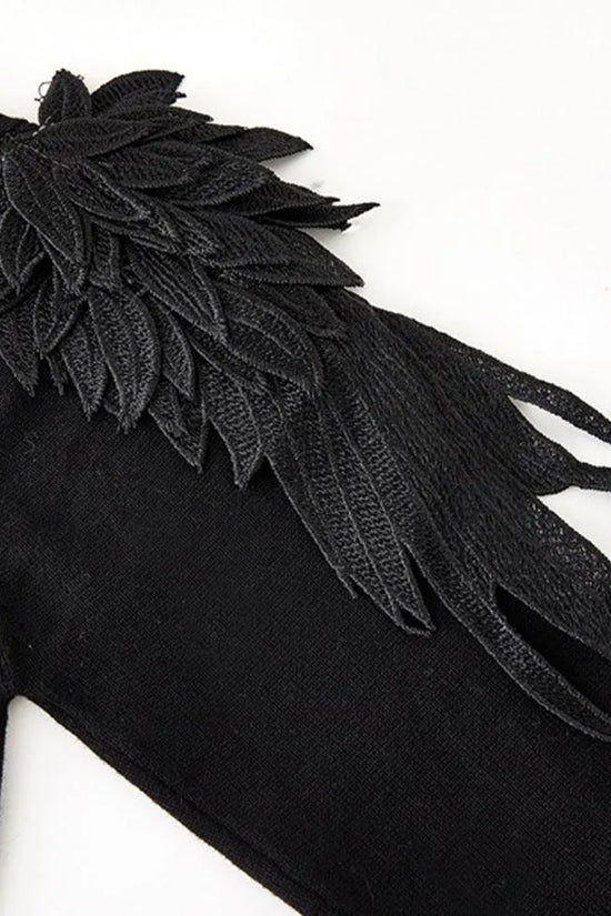 Cute Wings Design Button Sweater Cardigan - Mini Taylor