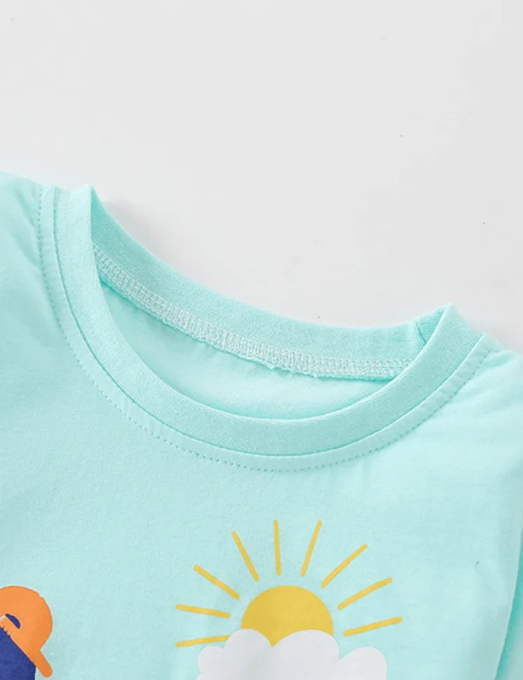 Dinosaur and Alligator Printed Long Sleeve T-shirt - Mini Taylor