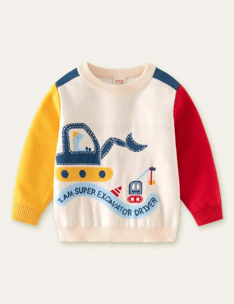 Dinosaur Excavator Sweater - Mini Taylor