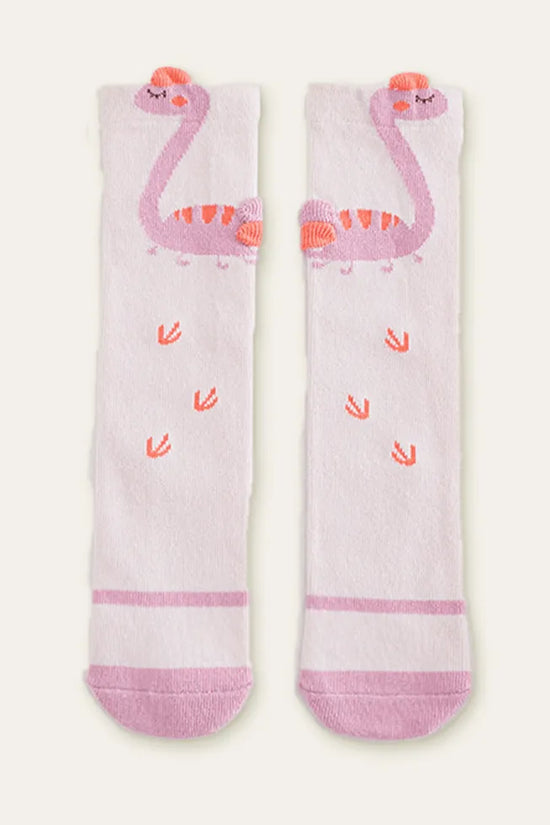 Dinosaur Flamingo Printed Knee Socks - Mini Taylor