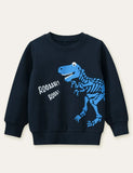 Dinosaur Fossil Color Printed Sweatshirt - Mini Taylor