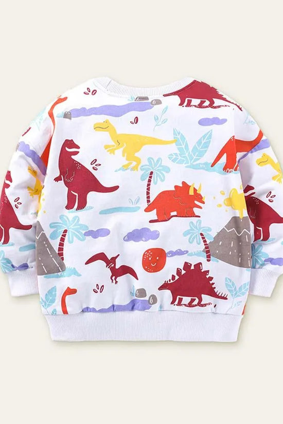 Dinosaur Printed Long Sleeve Sweatshirt - Mini Taylor