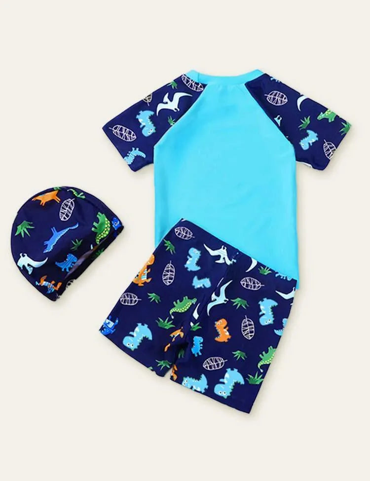 Dinosaur wim Suit + Cap - Mini Taylor