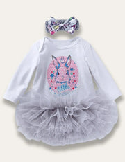 Easter Long Sleeve Bunny Romper Set - Mini Taylor