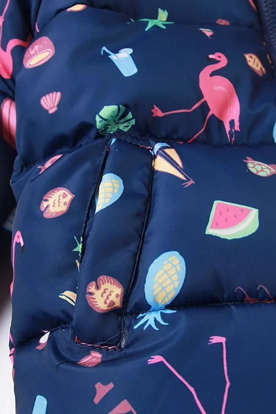 Flamingo Printed down Jacket - Mini Taylor