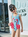 Flamingos Appliqué One-Piece Swimsuit - Mini Taylor