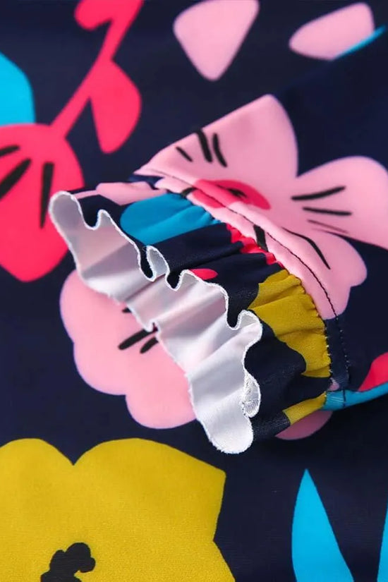 Floral Printed Long Sleeve Swimsuit - Mini Taylor