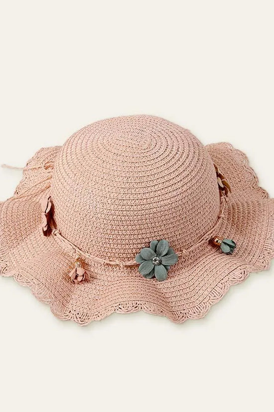 Flower Sunshade Seaside Straw Hat - Mini Taylor