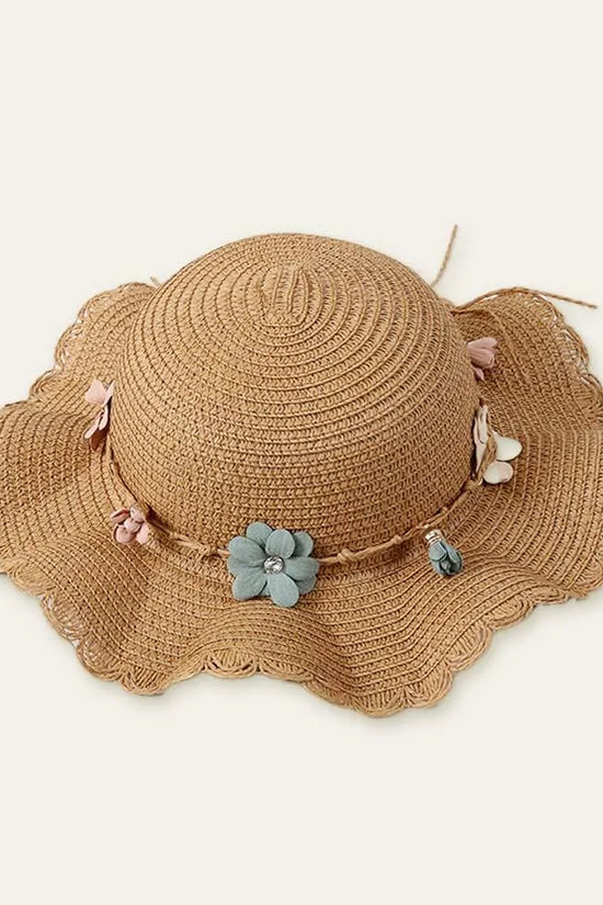 Flower Sunshade Seaside Straw Hat - Mini Taylor