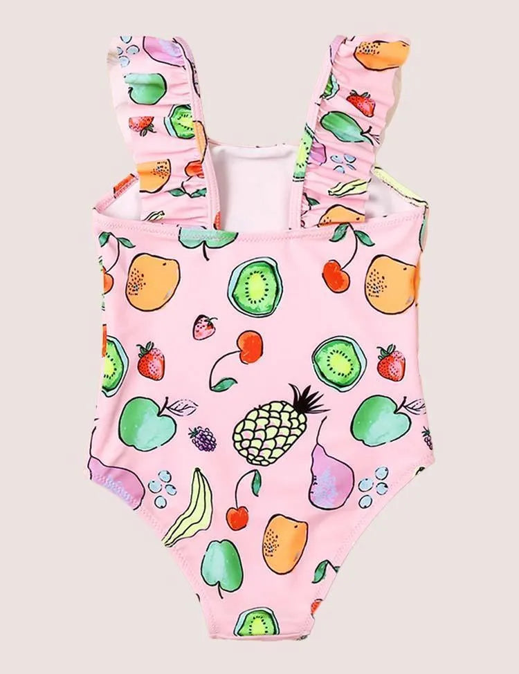Full Printed Cartoon Fruit Swimsuit - Mini Taylor