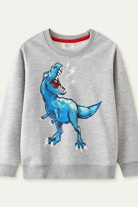 Glowing Dinosaur Printed Sweater - Mini Taylor