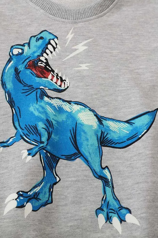 Glowing Dinosaur Printed Sweater - Mini Taylor