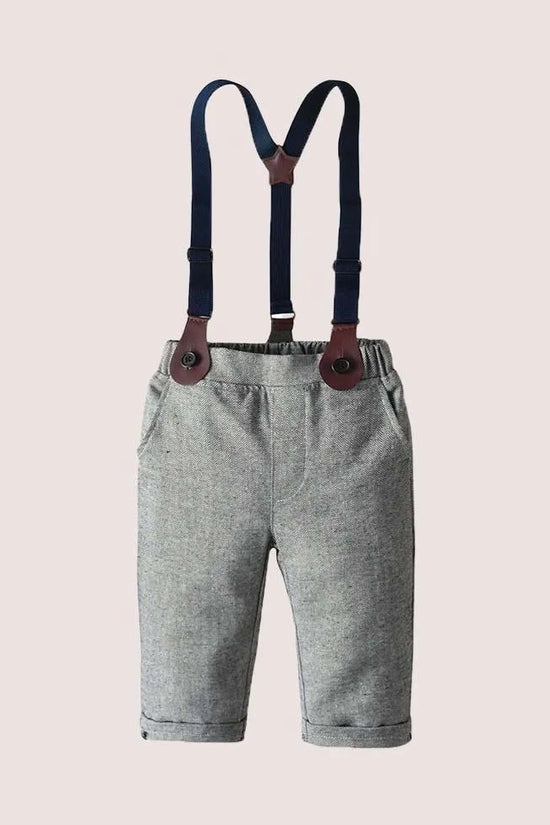 Gray Overalls Party Suit - Mini Taylor