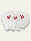 Heart Printed Family Matching Sweatshirt - Mini Taylor