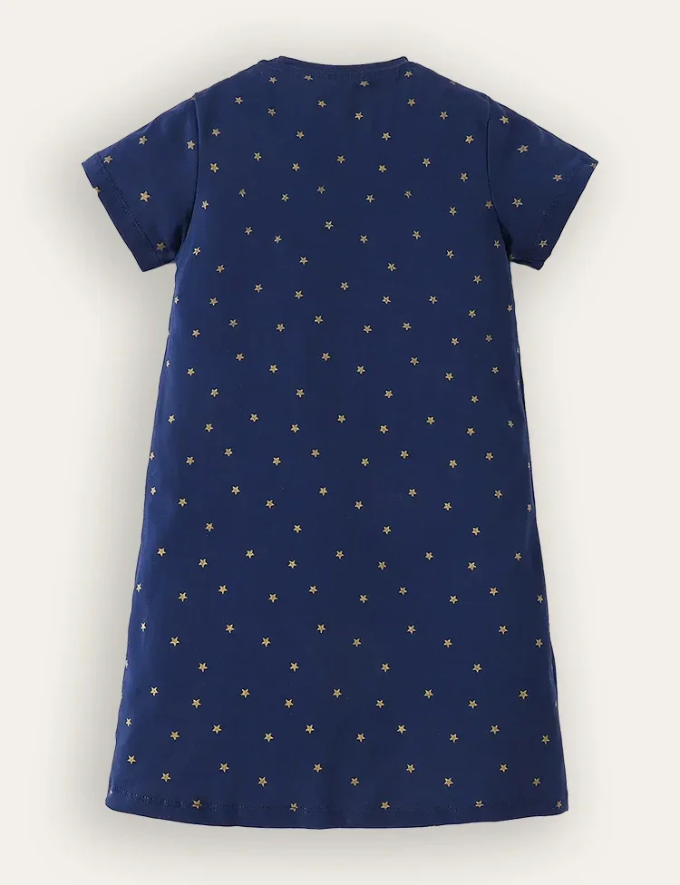 레인보우 유니콘 아플리케 드레스