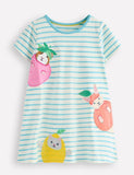 Fruit Animal Applique Cotton Dress
