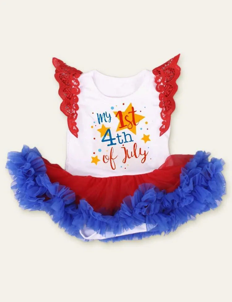 Independence Day Baby Printed Mesh Romper - Mini Taylor