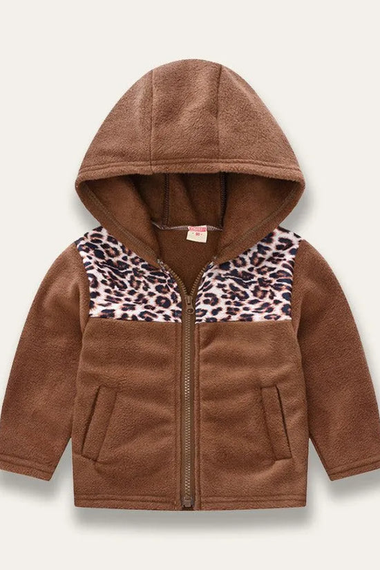 Leopard Patchwork Polar Fleece Coat - Mini Taylor