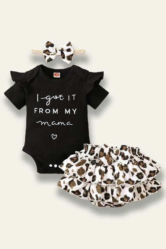 Letter Printed Romper+Floral Skirt - Mini Taylor