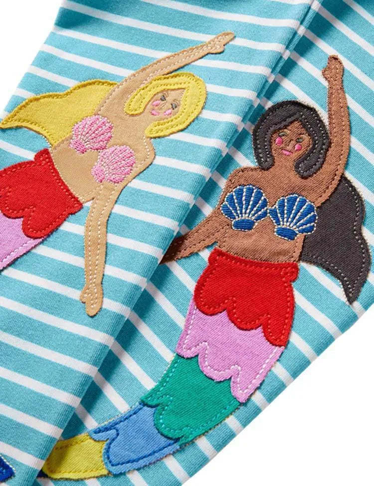 Mermaid Appliqué Leggings - Mini Taylor