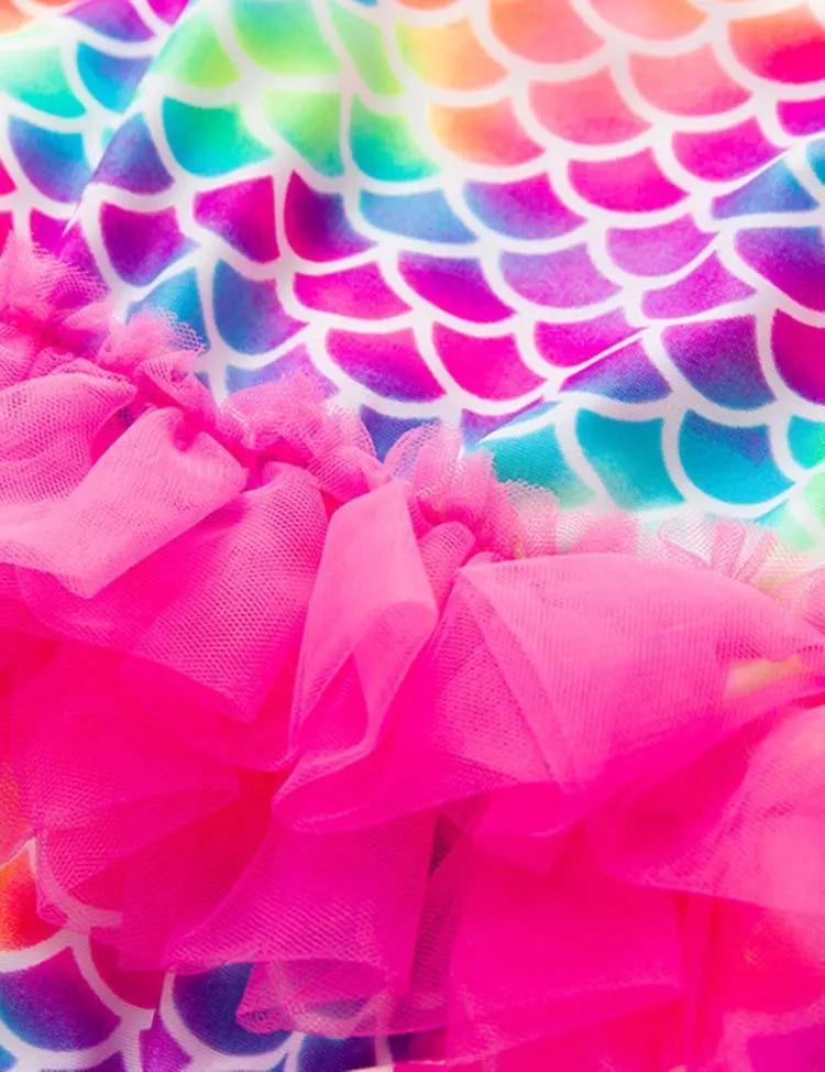 Mermaid Printed Mesh Swimsuit - Mini Taylor