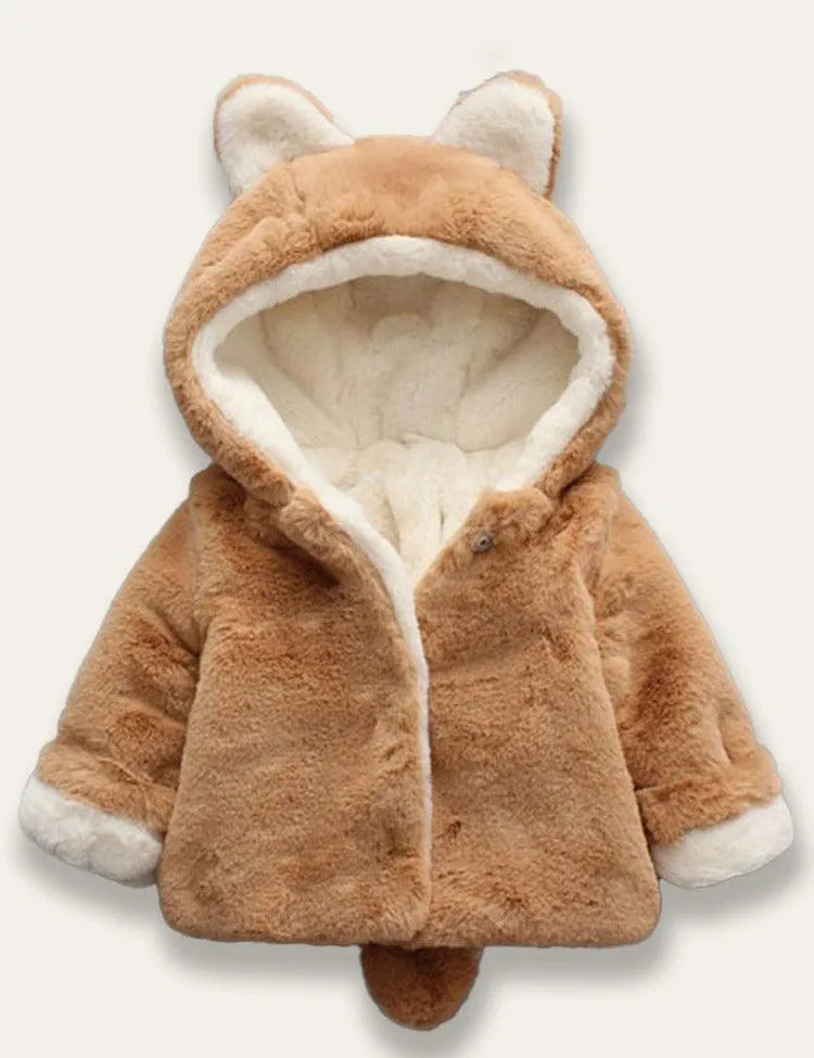 Multicolor Fox Plush Coat - Mini Taylor