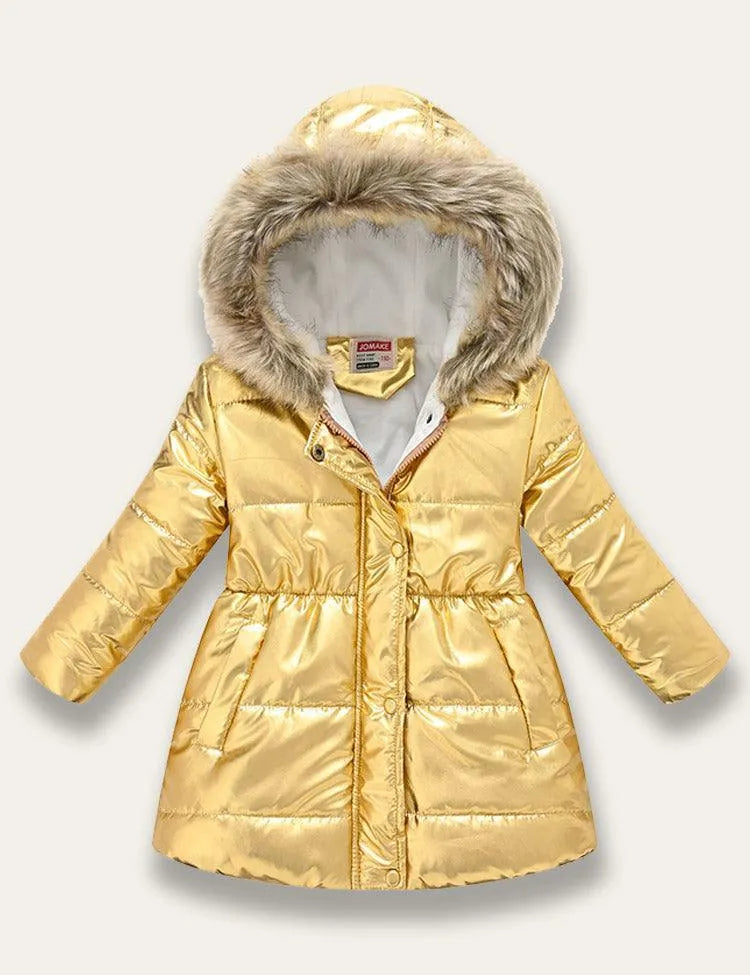 Multicolor Glossy Printed Cotton Coat - Mini Taylor