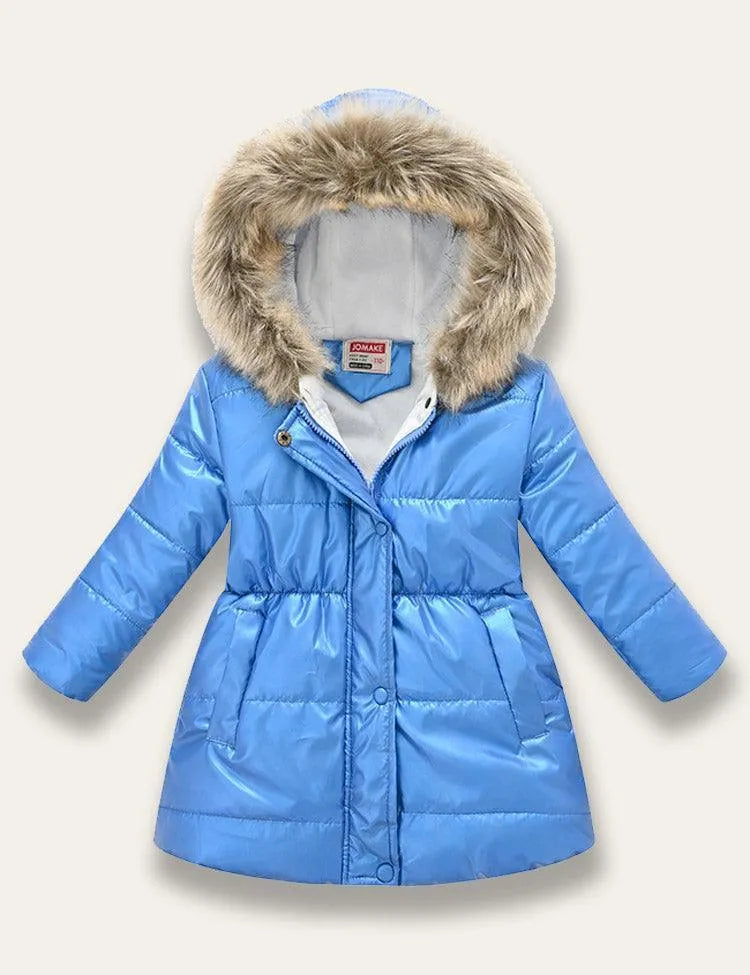 Multicolor Glossy Printed Cotton Coat - Mini Taylor