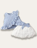 Multicolor Plaid Top + Skirt Set - Mini Taylor