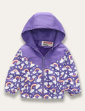 Multicolor Print Hooded Coat - Mini Taylor
