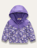 Multicolor Print Hooded Coat - Mini Taylor