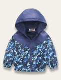 Multicolor Print Hooded Coat - Mini Taylor