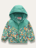 Multicolor Print Hooded Coat - Mini Taylor