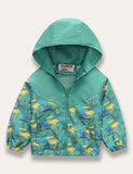 Multicolor Print Hooded Coat - Mini Taylor