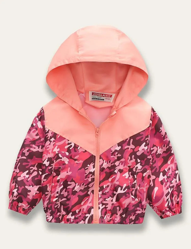 Multicolor Print Hooded Coat - Mini Taylor