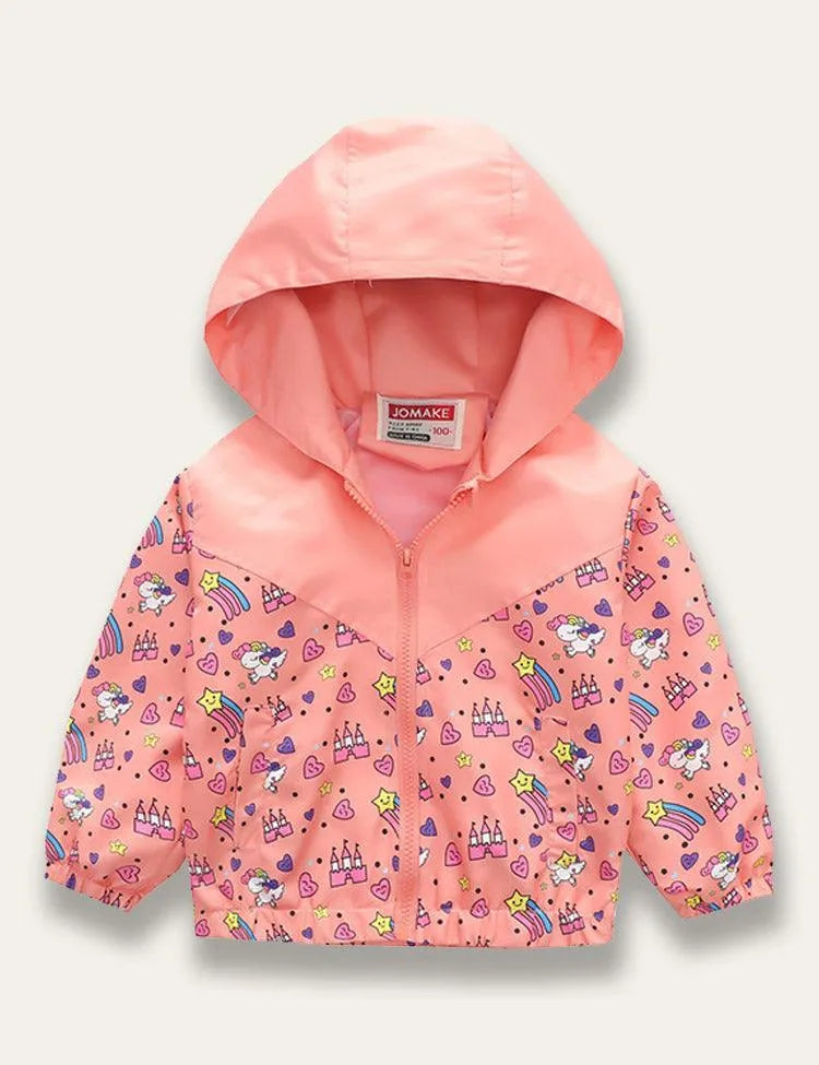 Multicolor Print Hooded Coat - Mini Taylor