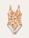 Orange Floral Swimsuit - Mini Taylor