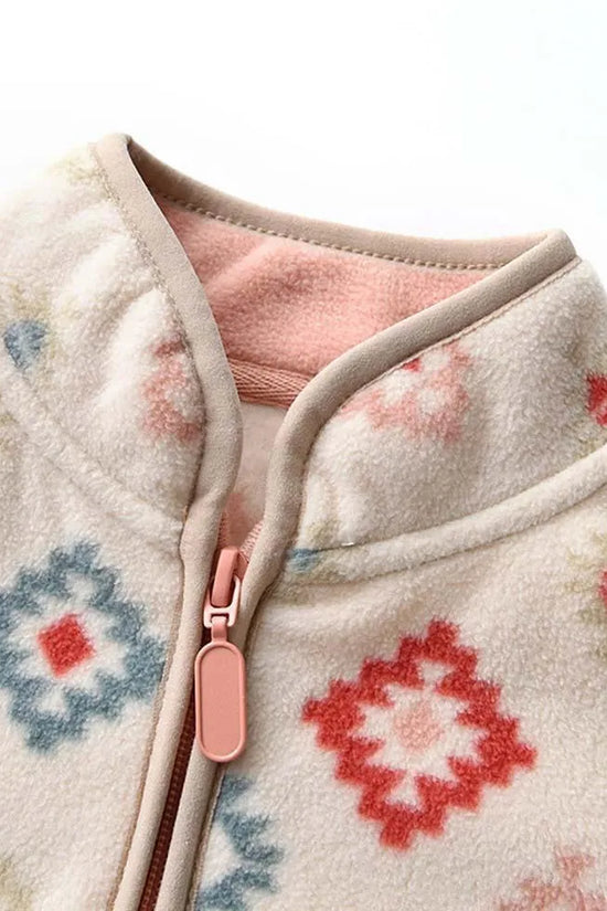 Printed Checks Polar Fleece Jacket - Mini Taylor