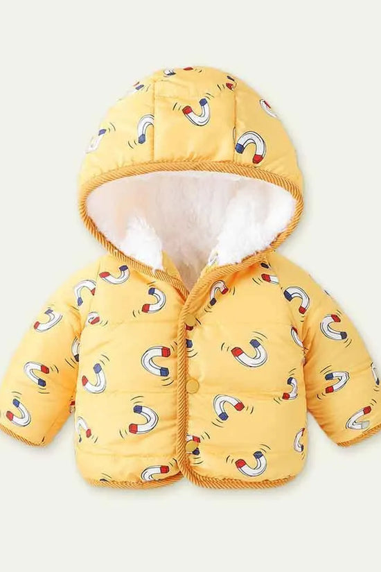 Printing plus Velvet Cotton-Padded Jacket - Mini Taylor