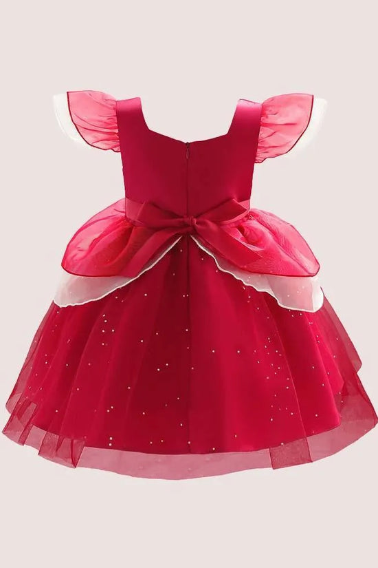 Red Mesh Party Dress - Mini Taylor