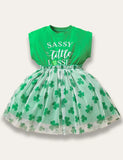 St. Patrick's Day Clover Tulle Dress - Mini Taylor