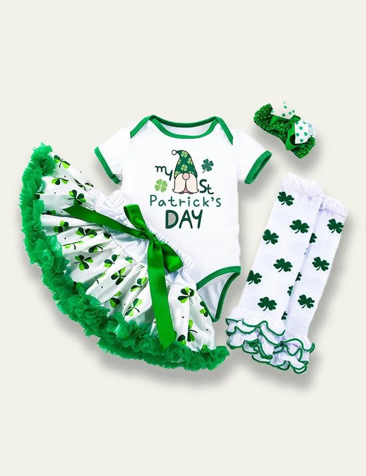 St. Patrick's Day Short Sleeve Romper - Mini Taylor