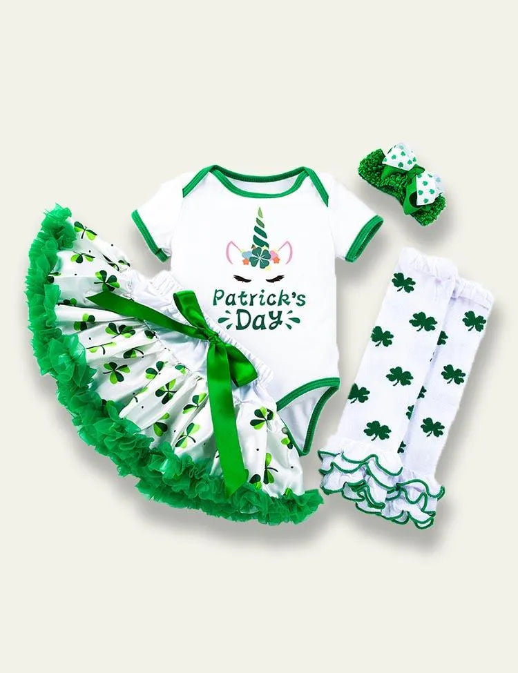 St. Patrick's Day Short Sleeve Romper - Mini Taylor